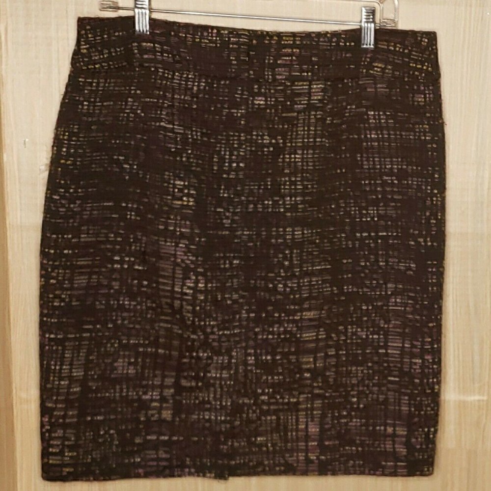 Ann Taylor Womens Purple Tweed Skirt 12